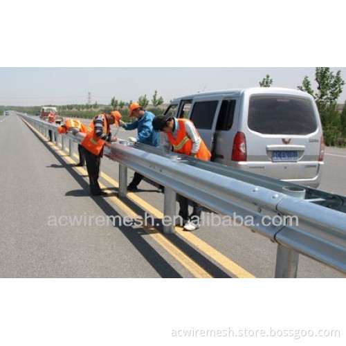 highway guardrail installation